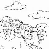 Coloring Rushmore Mount Mt Pages Kids Monument Washington Color Drawing Printable Visit Getdrawings Getcolorings Choose Board sketch template