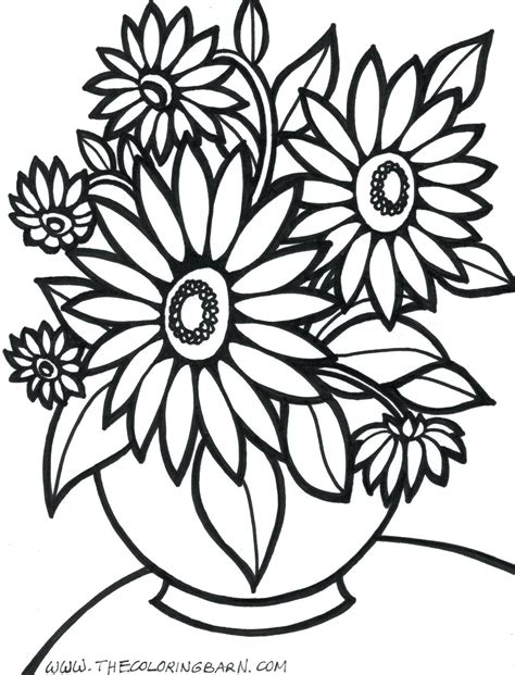 easy  print flower coloring pages tulamama simple flower