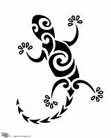 Tattoo Gecko Maori Lizard Tribal Tattoos Polynesian Stencil Geco Designs Stencils Simple Tattootribes Protection Geko Clipart Graphics Index Drawing Cool sketch template
