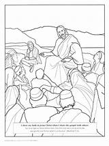 Coloring Jesus Teaching Synagogue Pages Template sketch template
