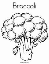 Twistynoodle Broccoli Coloring Gemerkt sketch template