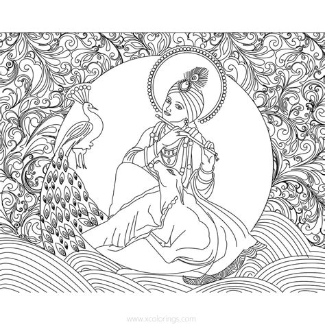 lord krishna coloring pages xcoloringscom