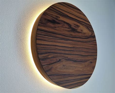 wood wall lamp modern light fixture nordic decor minimalist led light geometric circle sconce