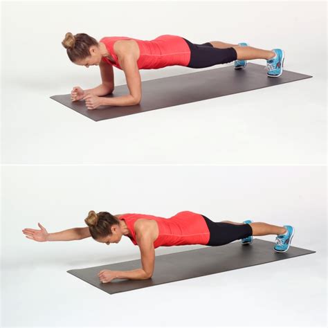 elbow plank and reach core workout popsugar fitness photo 4