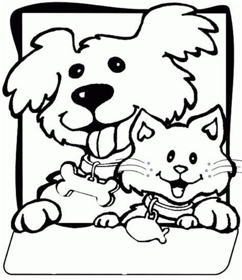 dog  cat coloring pages printable printable templates
