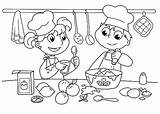 Coloring Cooking Pages Baking Kids Cook Cookies Printable Bake Bakery Drawing Unisex Colouring Sheets Culinary Arts Cake Color Kitchen Food sketch template
