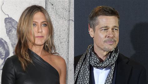 brad pitt reacts to jennifer aniston and justin theroux split staying away hollywood life