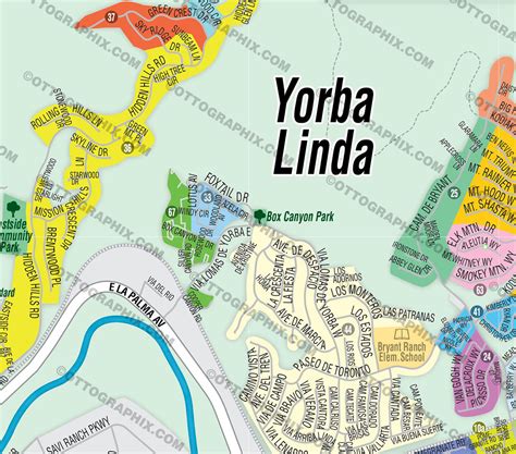 yorba linda map orange county ca otto maps