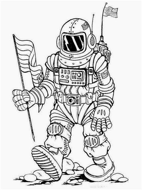 nasa astronaut page coloring pages