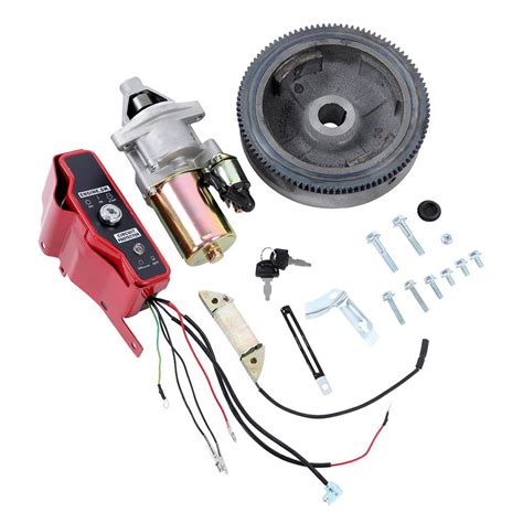 mgaxyff electric start kit starter motor flywheel control switch box  honda gx electric