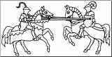 Jousting Clipart Medieval Webstockreview Joust Clip History Clipground sketch template