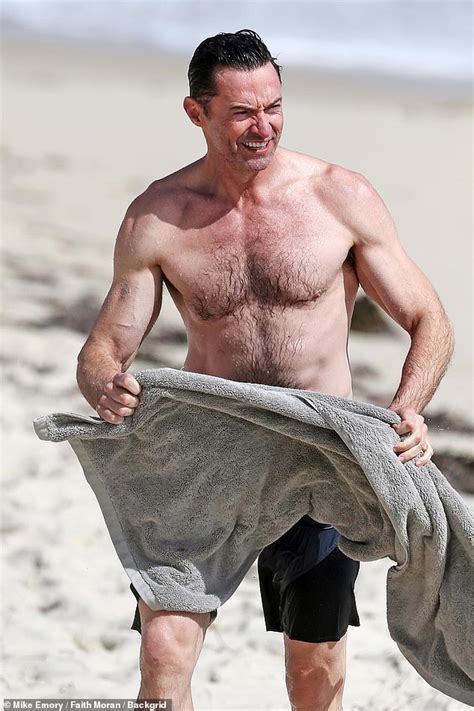 hugh jackman 50 shows off his ripped physique as he goes shirtless at