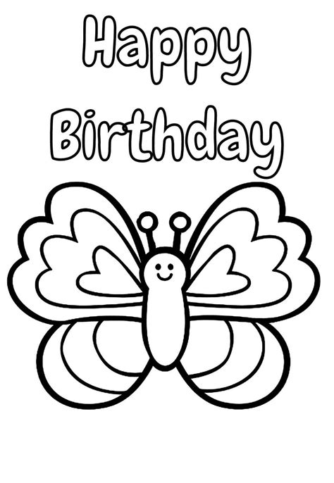 cute happy birthday coloring pages cards  printbirthdaycards