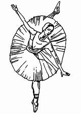 Coloring Ballerina Dancing Ballet Performance sketch template