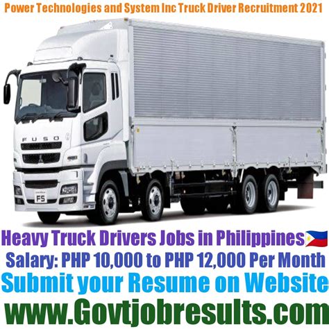 power technologies  system  truck driver recruitment   govtjobresults