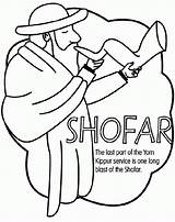 Yom Kippur Rosh Hashanah Shofar Teruah Crayola Familyholiday Hebrew Horn sketch template