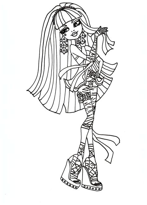 printable monster high coloring pages cleo de nile coloring sheet