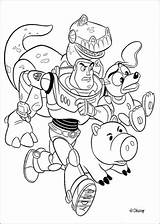 Coloring Printable Buzz Toy Story Lightyear Slinky Rex Dog Hamm Disney Friends Colouring Sheet Hit Movie sketch template