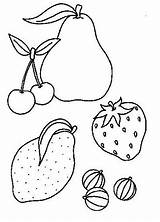 Coloring Fruits Vegetables Vegetable Color sketch template