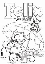 Felix Cat Coloring Beach Pages Printable Supercoloring Drawing sketch template