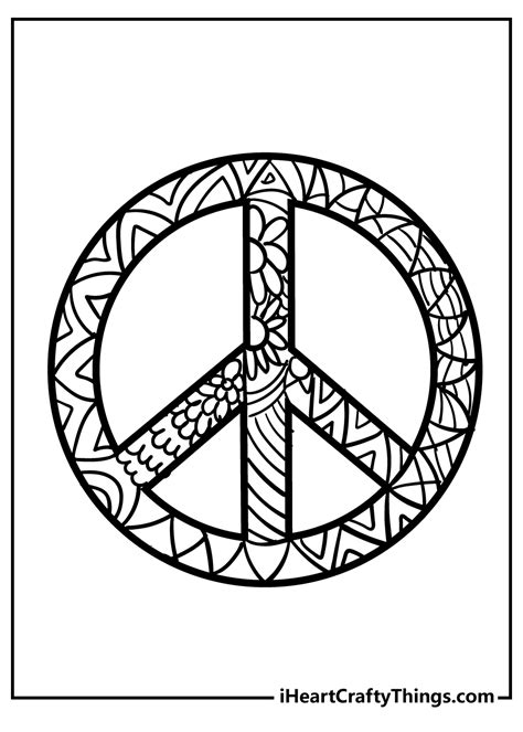 peace logo coloring pages