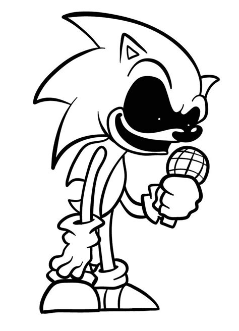 printable sonic exe coloring pages
