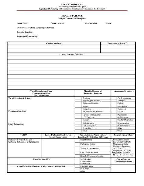 formal lesson plan template png infortant document