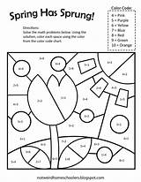 Math Spring Homeschooling Coloring Worksheets Worksheet Themed Resources Resource Printable Choose Board Maths Visit sketch template