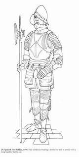 Armor Conquistador sketch template