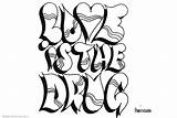 Graffiti Drug Bettercoloring Getdrawings sketch template