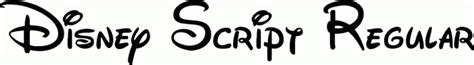 disney script regular  font