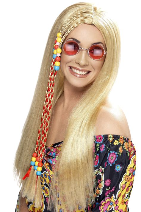 60s Hippy Party Wig Blonde