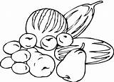 Coloring Vegetables Fruits Pages Popular sketch template
