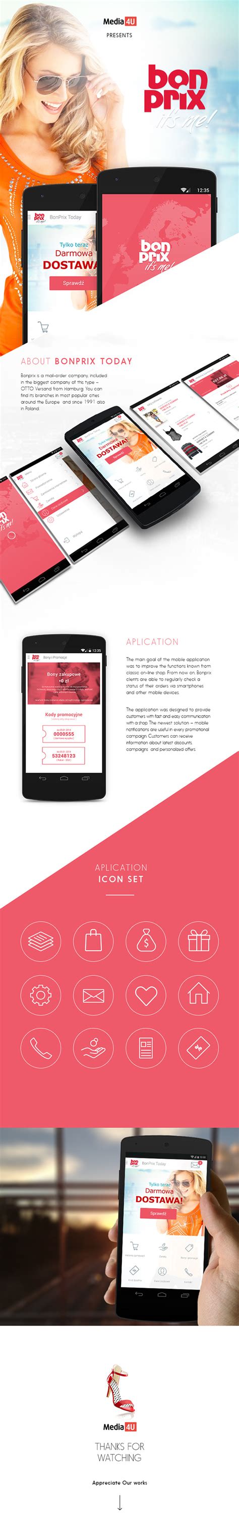bonprix today androi mobile web design app ui design user interface design android design
