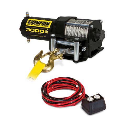 champion  lb steel cable atvutv towing recovery winch kit walmartcom