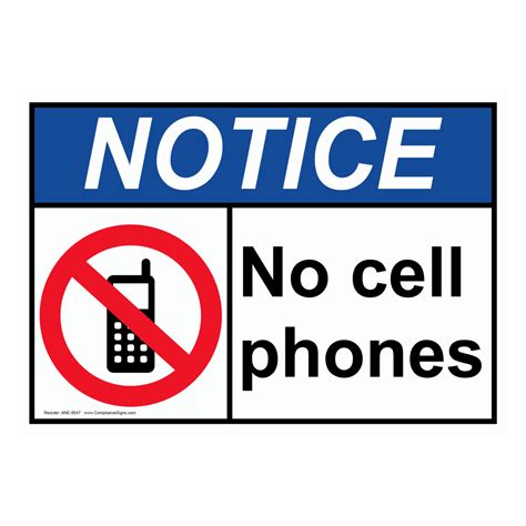 cell phone sign printable