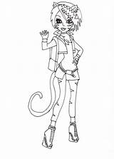 Monster High Coloring Toralei Color sketch template