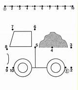 Kids Worksheets Numbers Dot Dots Connect Tracing sketch template