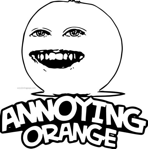 annoying orange coloring page  wecoloringpagecom