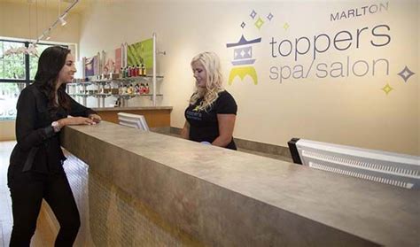 toppers spasalon guest services desk spa salon marlton salons