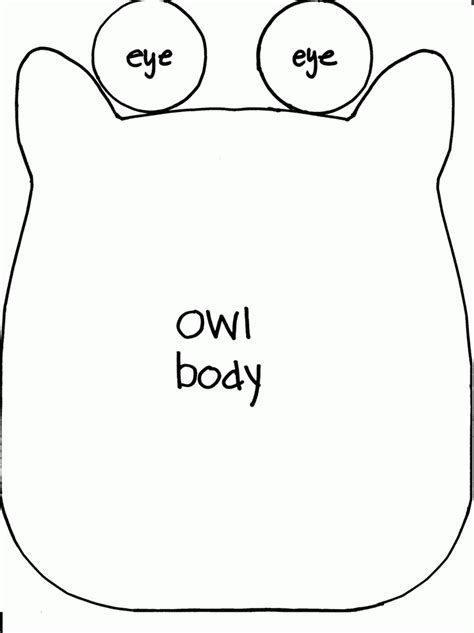 owl printable template coloring home