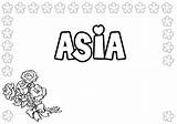 Coloring Pages Names Girls Asia Girl Coloringtop sketch template