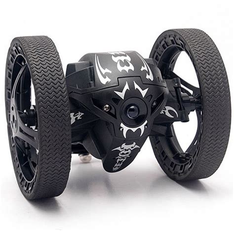 novelty  rc radio drone jump high bounce car  flexible wheels