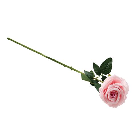 pink silk single long stem rose  royal imports