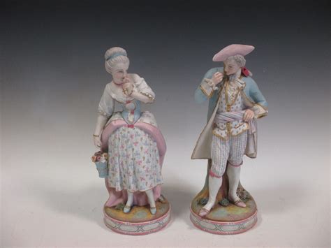 a pair of 19th century french bisque figures