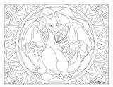 Charizard Coloring Pokemon Windingpathsart Adult sketch template