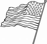 Flag Coloring American Pages Drawing Waving Printable Line Original Color Patriotic Kids Flags Preschool Colouring Clipart Cliparts Pencil Z31 Print sketch template