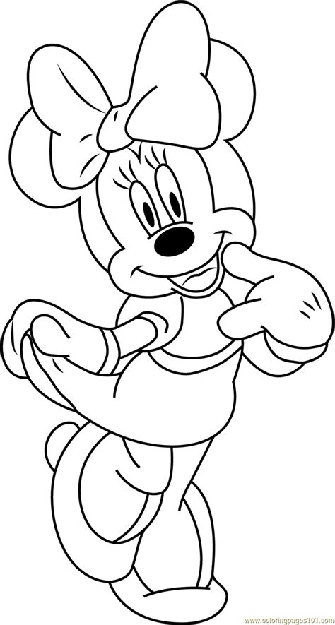 minnie mouse coloring pages printable