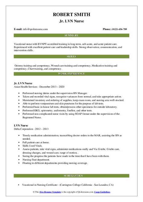lvn resume template gif infortant document