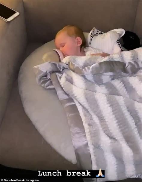 gretchen rossi takes newborn daughter skylar to set with partner slade